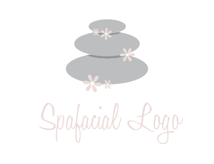 stones with flowers massage logo
