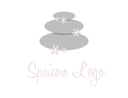 stones with flowers massage logo