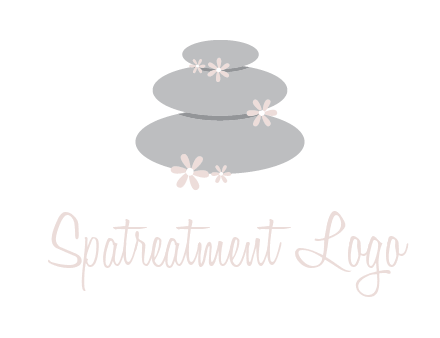 stones with flowers massage logo