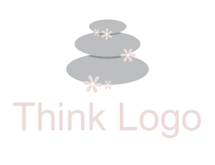 stones with flowers massage logo