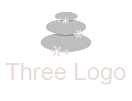 stones with flowers massage logo