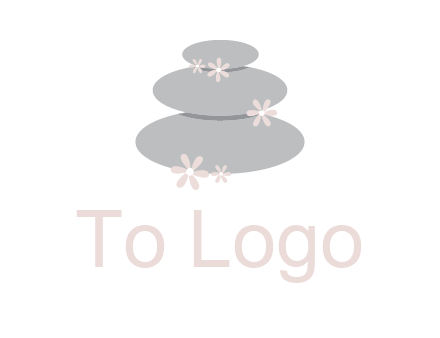 stones with flowers massage logo