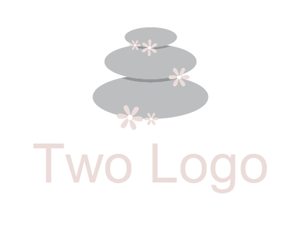 stones with flowers massage logo