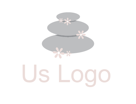stones with flowers massage logo