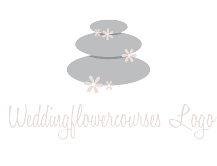 stones with flowers massage logo