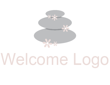 stones with flowers massage logo