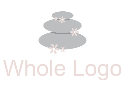 stones with flowers massage logo