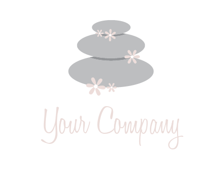stones with flowers massage logo