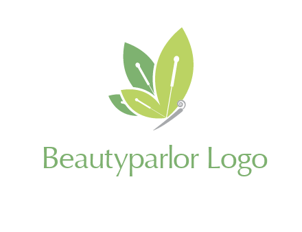 leaf wings butterfly logo
