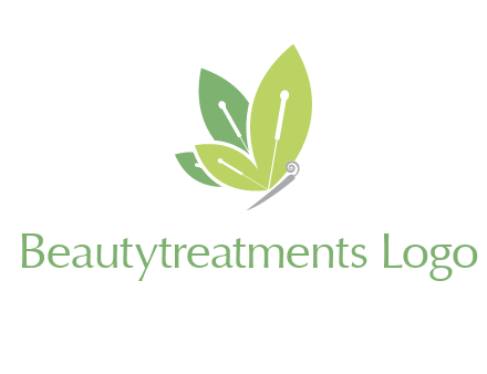 leaf wings butterfly logo