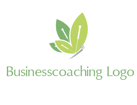 leaf wings butterfly logo