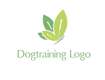 leaf wings butterfly logo