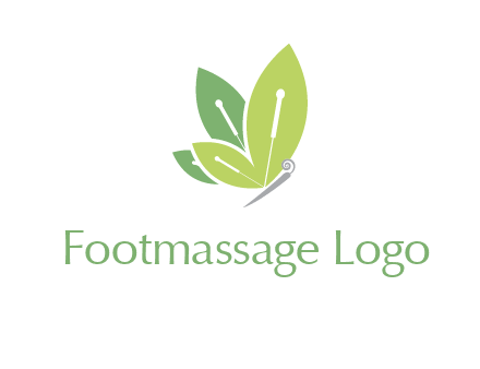 leaf wings butterfly logo