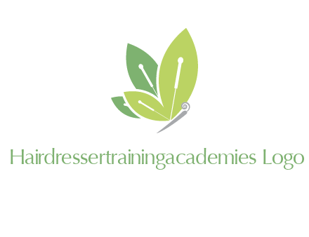 leaf wings butterfly logo