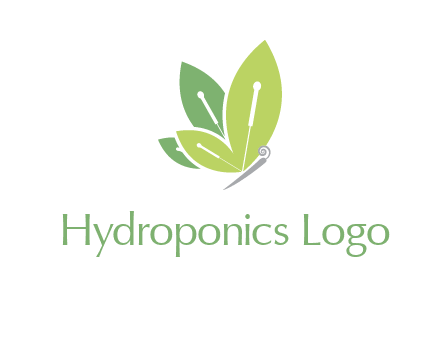 leaf wings butterfly logo