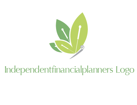 leaf wings butterfly logo