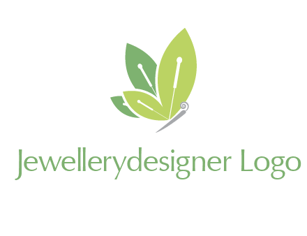 leaf wings butterfly logo