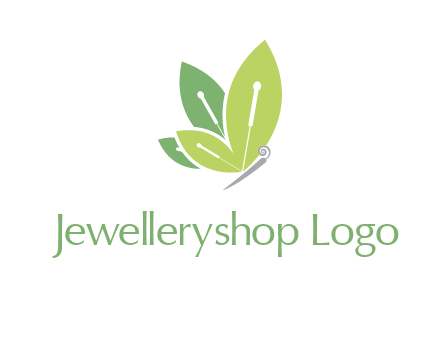 leaf wings butterfly logo