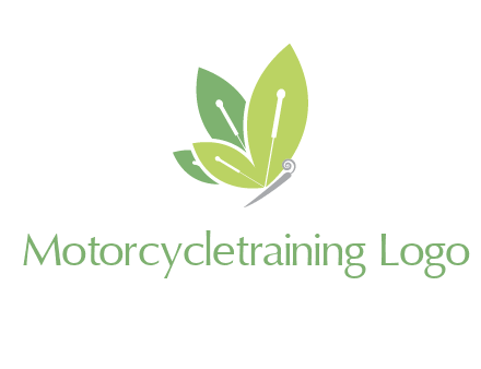 leaf wings butterfly logo