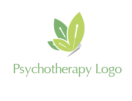leaf wings butterfly logo