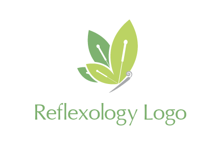leaf wings butterfly logo