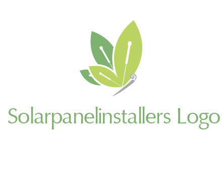 leaf wings butterfly logo