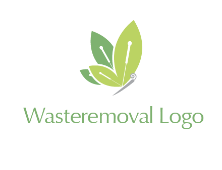 leaf wings butterfly logo