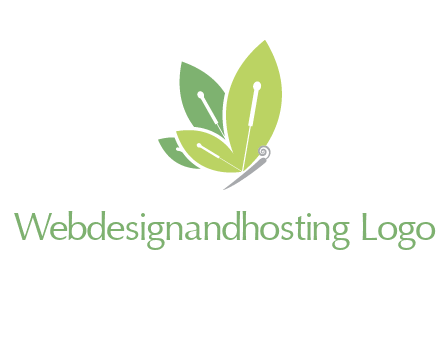 leaf wings butterfly logo