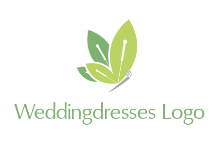 leaf wings butterfly logo