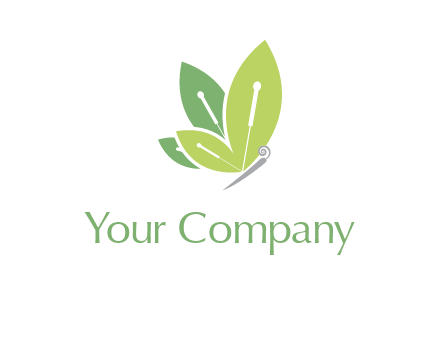 leaf wings butterfly logo