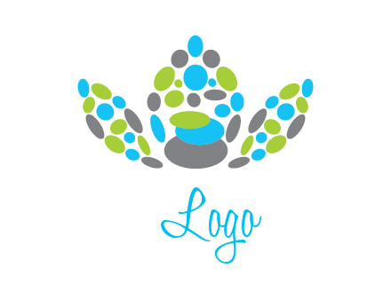lotus shape stones massage logo