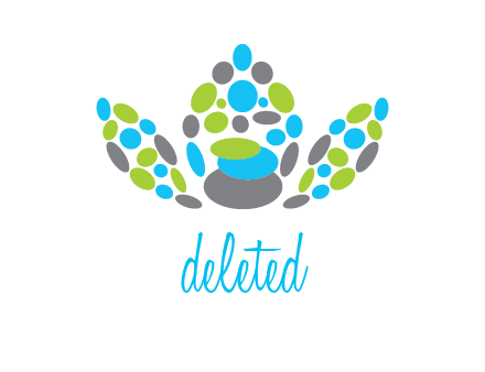 lotus shape stones massage logo