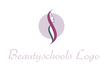 profile woman with hair beauty logo