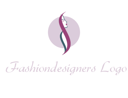 profile woman with hair beauty logo