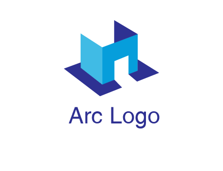 abstract box and door construction logo