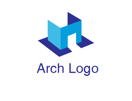 abstract box and door construction logo