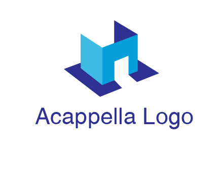 abstract box and door construction logo