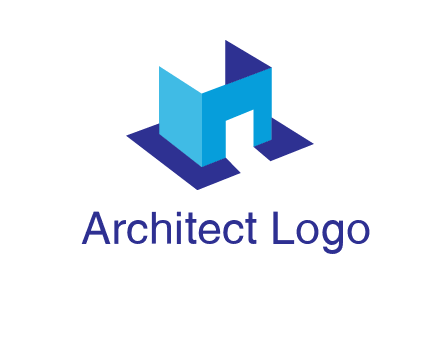 abstract box and door construction logo