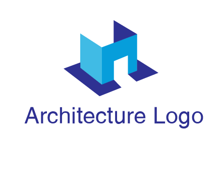 abstract box and door construction logo