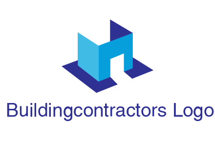 abstract box and door construction logo