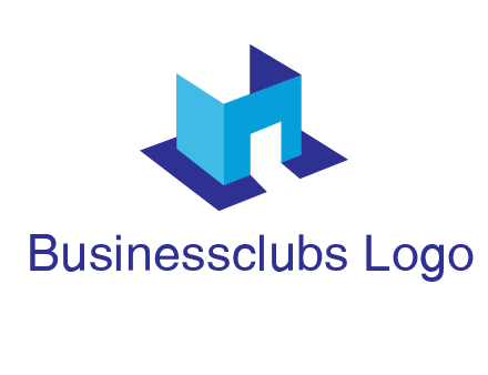 abstract box and door construction logo