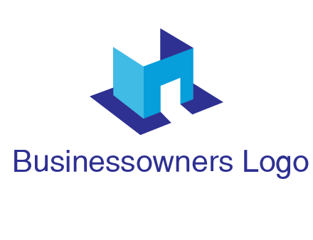 abstract box and door construction logo