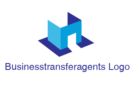 abstract box and door construction logo