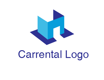 abstract box and door construction logo