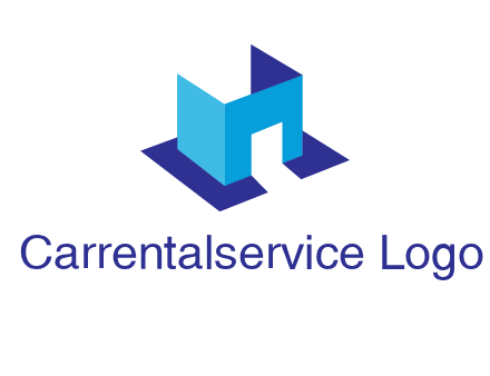 abstract box and door construction logo