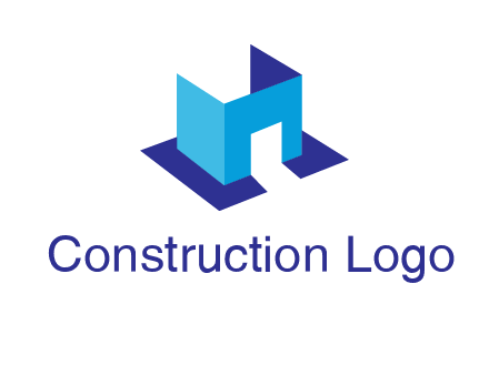 abstract box and door construction logo