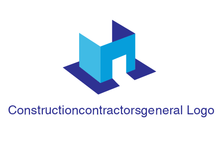 abstract box and door construction logo