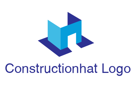 abstract box and door construction logo