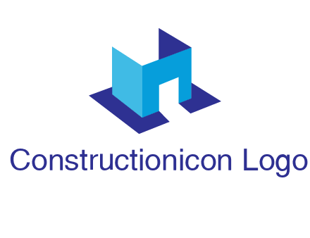 abstract box and door construction logo