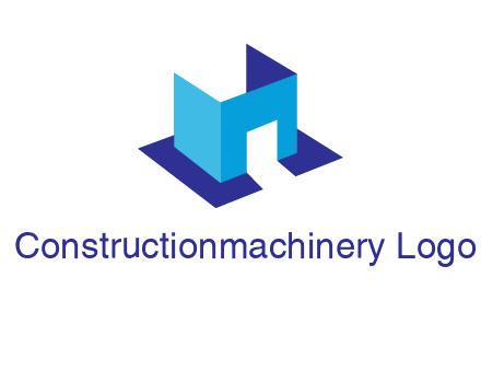 abstract box and door construction logo